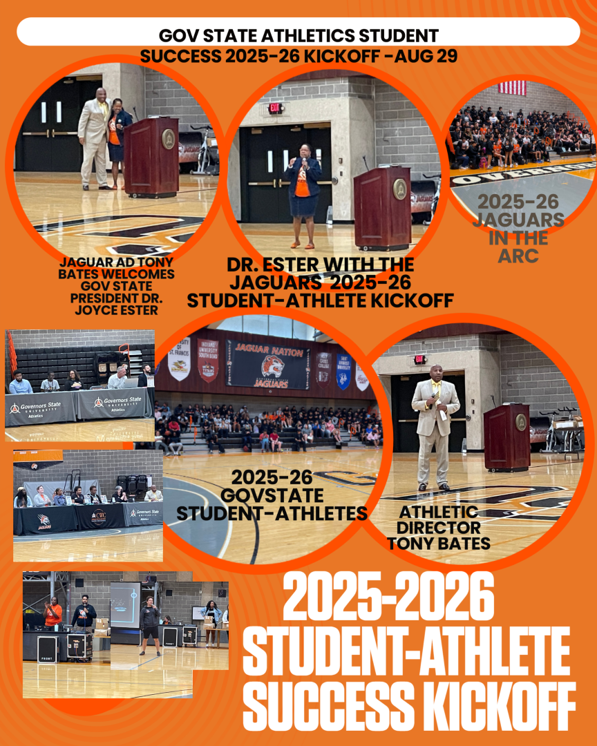 GovState President Dr. Joyce Ester Welcomes 2025-26 Jaguar Student-Athletes at Success Kickoff