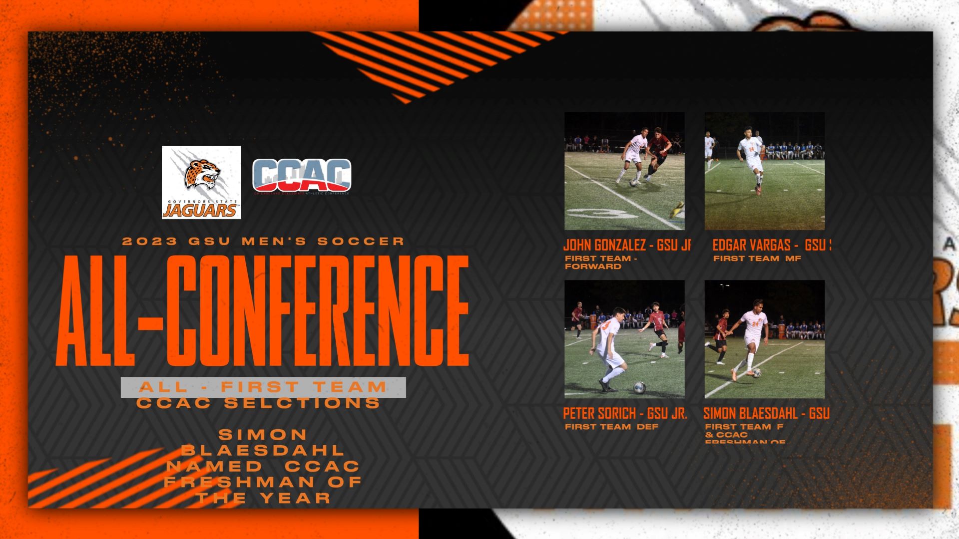 JAGUARS MEN'S SOCCER PLAYS THURSDAY VS. BRIAR CLIFF (Iowa) AT NAIA NATIONALS - 4 NAMED ALL-CCAC - SIMON BLAESDAHL FRESHMAN OF THE YEAR