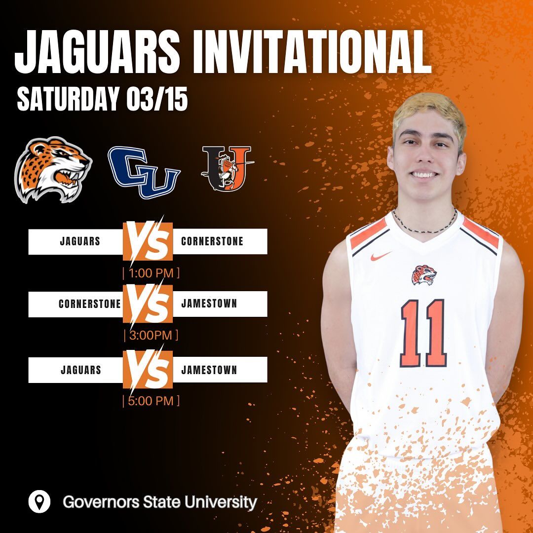 Men's Volleyball Jaguar Invitational - GovState vs. #5 Ranked Cornerstone -1PM Match in ARC