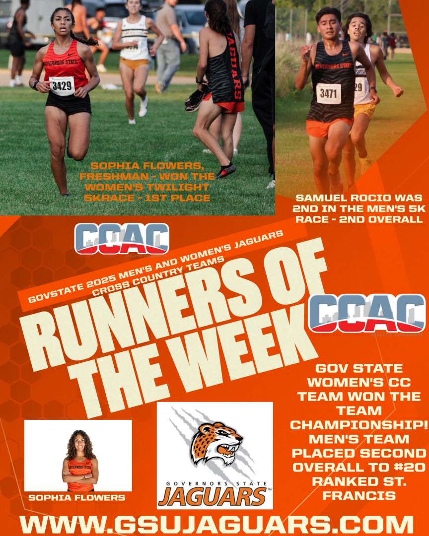Sophia Flowers and Samuel Rocio - Named CCAC Conference Runners of the Week -