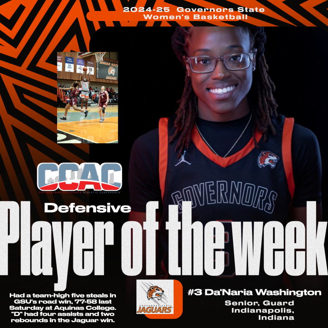 GSU's Da'Naria Washington Named CCAC Women's Basketball Defensive Player of the Week