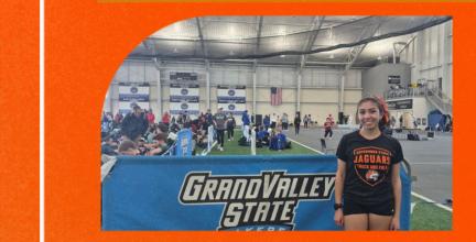 Sophia Flowers at Grand Valley State Indoor Meet in Michigan.