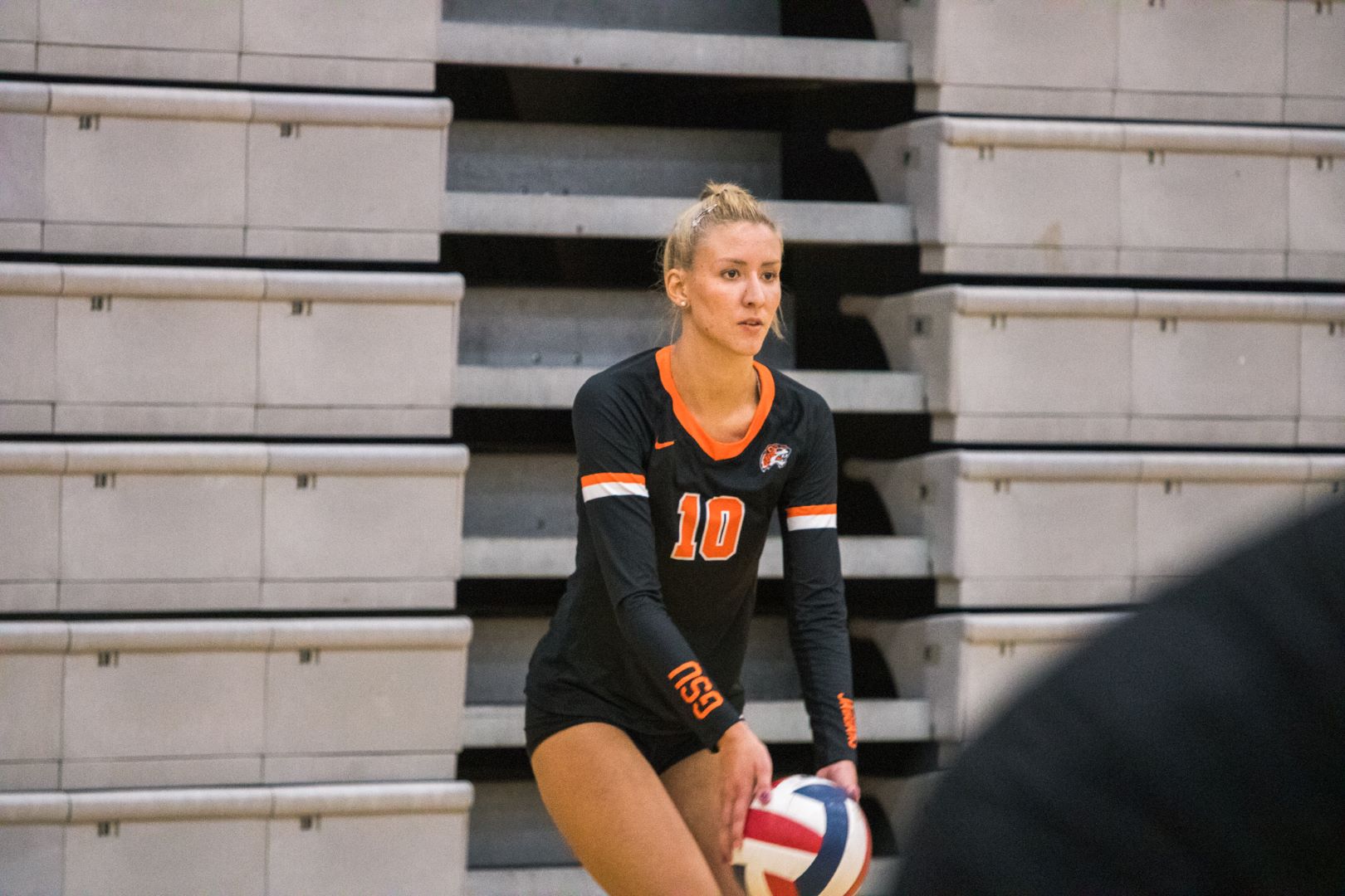 GSU junior Aleksandra Barac (10) set the new GSU single match kills record with 35 kills in a match two weeks ago. Last week vs. Roosevelt, Barac had a double-double with 28 kills and 14 digs. Tonight the Jaguars are at Trinity Christian College, 7 p.m.